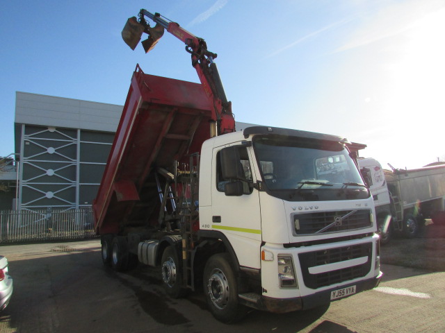 VOLVO FM12 340 2005 8X4 STEEL BODY TIPPER WITH GRAB (YJ55 VYA) S/N:4188